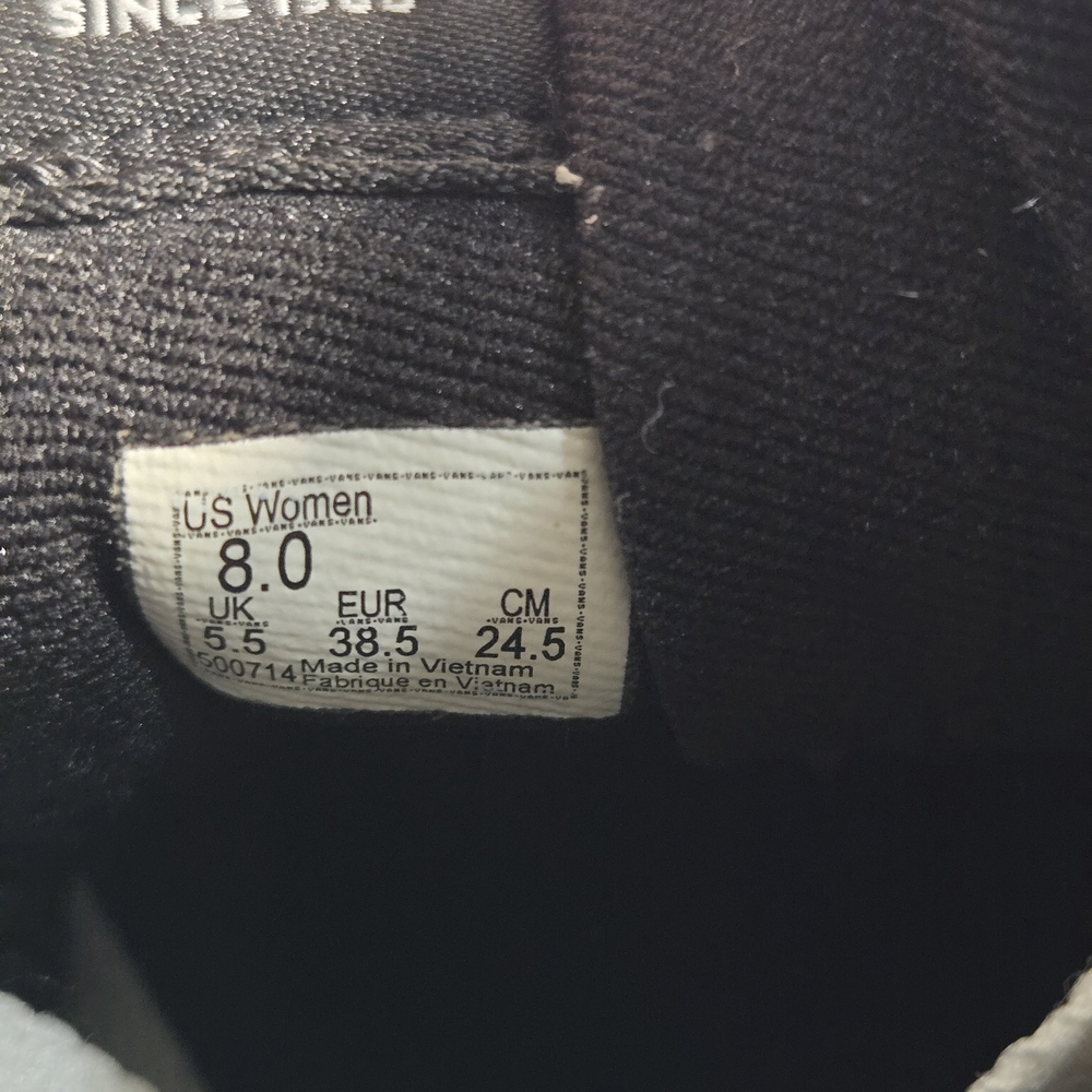 Vans Women's Sz8 SK-8 HI Black and White High-Top Sneakers VERY CLEAN Lace Up - Picture 9 of 10